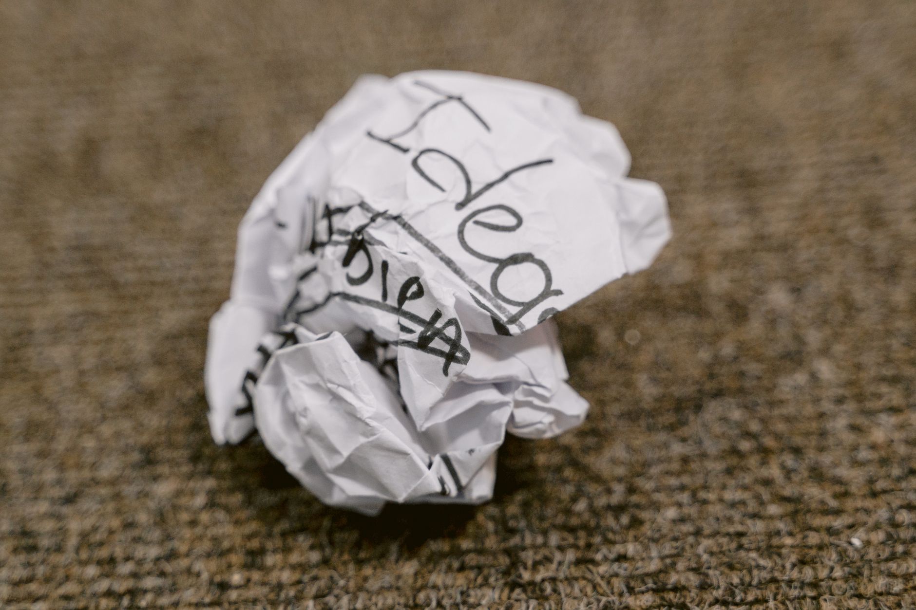 close up shot of a crumpled paper